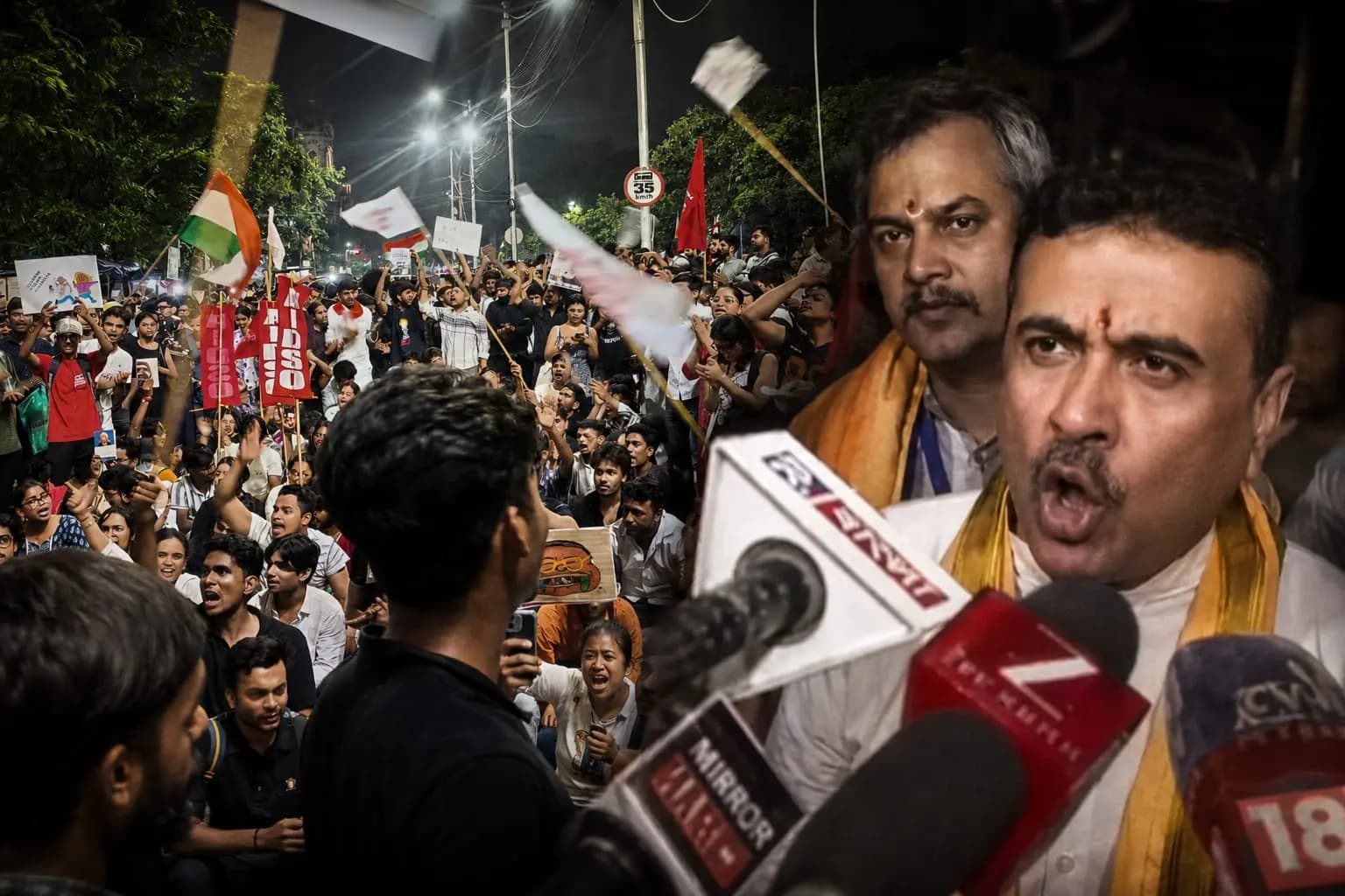 Suvendu issues a stern warning to the troublemakers at the 'Cockroach' rally in Kolkata