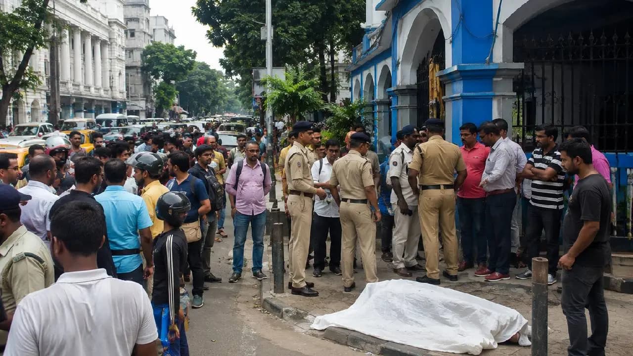 Panic on Kolkata Park Street After White Cloth-Covered Body Sparks Confusion