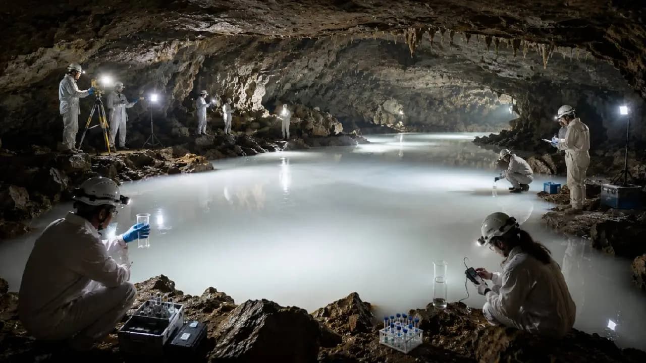 Viral News: scientists found a mysterious milk lake in 700 metres below of new mexico cave