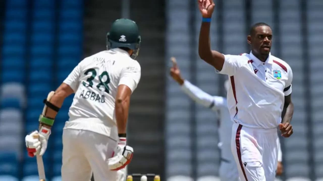 West Indies star Justin Greaves produced a historic spell against Pakistan and becoming the first bowler in Test cricket history to take wickets in five successive maiden overs
