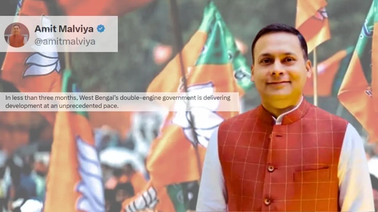Amit Malviya Social Media post write about West Bengals double-engine government and development