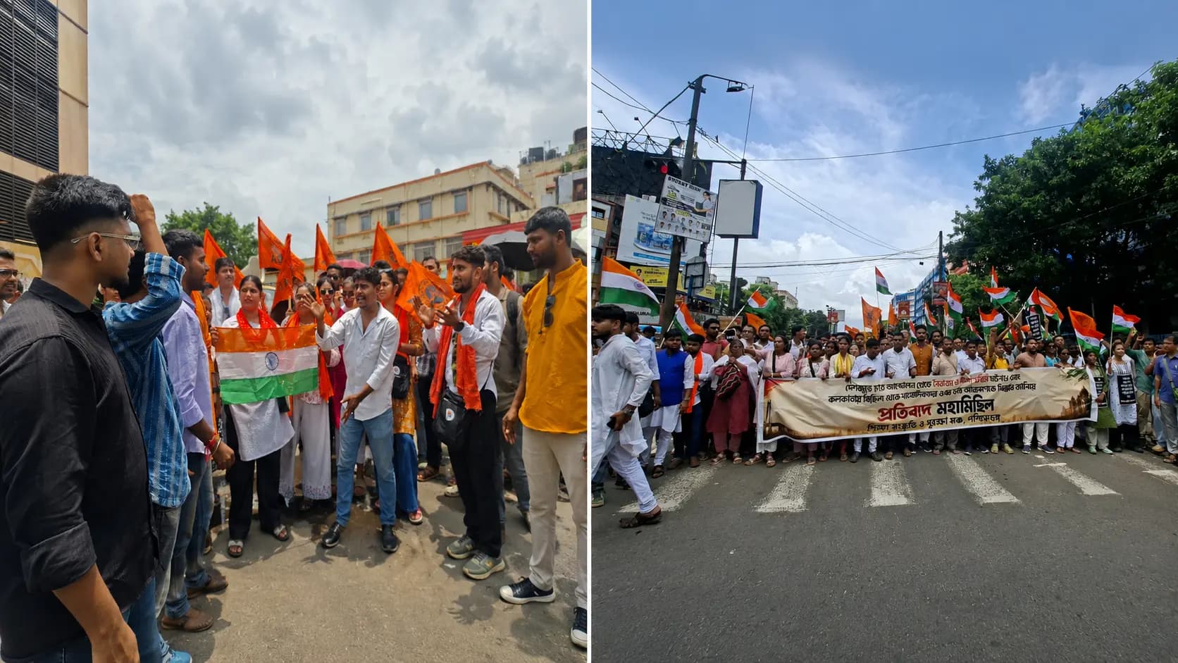 ABVP has now taken to the streets in a counter-move to the SFI rally 
