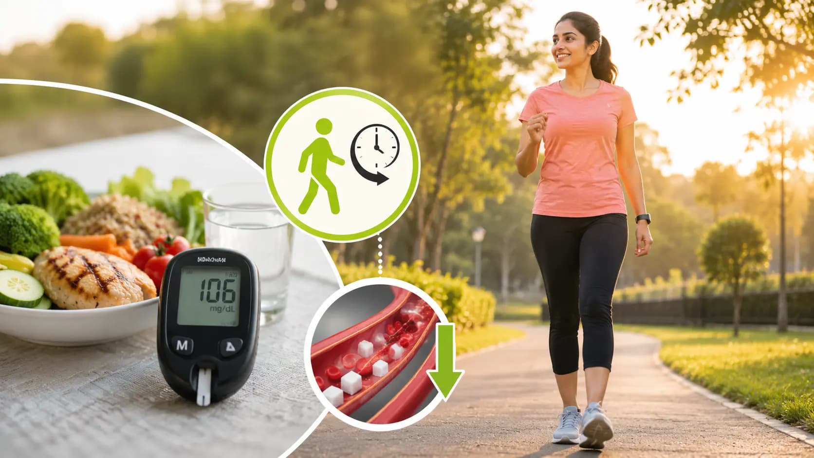 How long should you walk after a meal to keep diabetes under control?