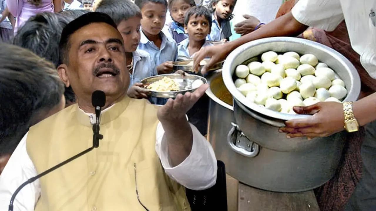 iskcon mid day meal big announcement CM Suvendu Adhikari announces state govt to  distribute eggs  in mid  day  meal