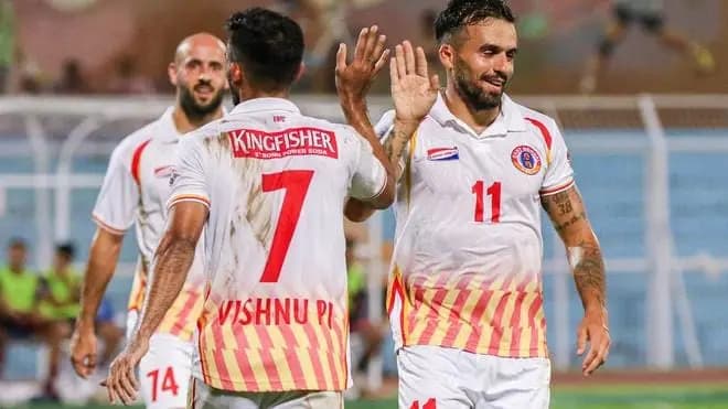 PV Vishnu scores hattrick, East Bengal win by 8-0 to climb on top of the table 