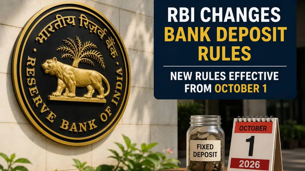 RBI New Rule: New Deposit Interest Rate Rules Effective October 1