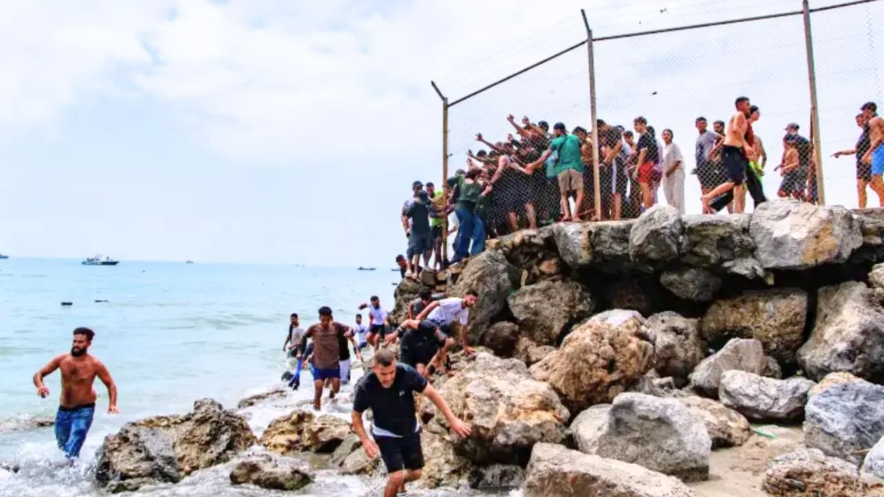 Spain Migrant Crisis: Nine dies as Hundreds of Migrants swim from Morocco to Spanish enclave ceuta, Madrid Deploys Army Amid Migrant Surge
