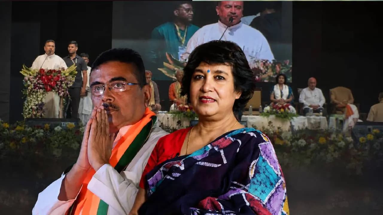 CM Suvendu Adhikari Welcomes Taslima Nasrin and Assures Security