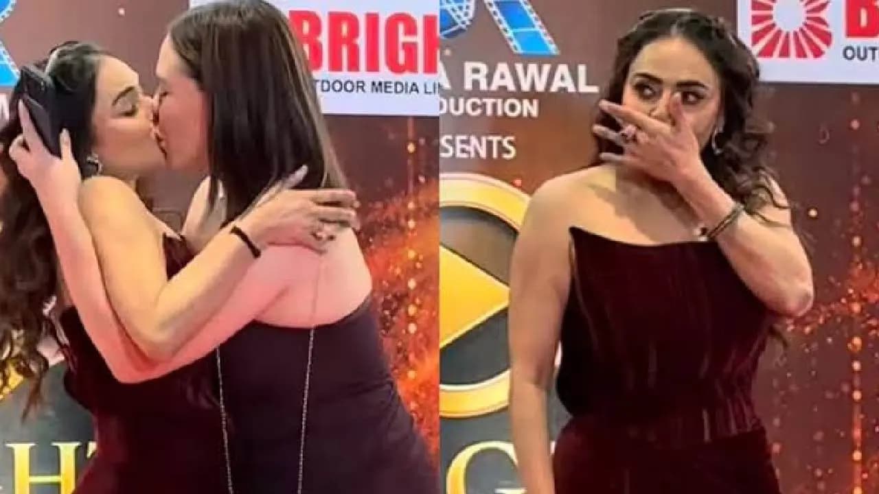 Nikita Rawal Kiss Controversy: Female Fan Tries to Forcefully Kiss Actress at Event