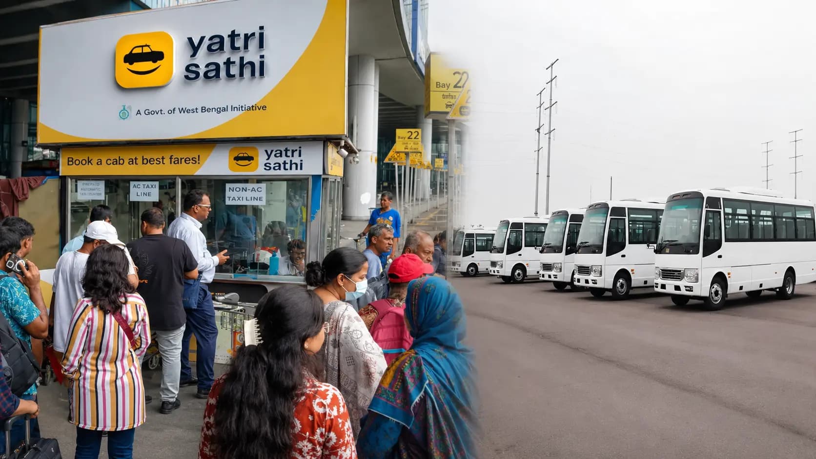 Shuttle buses in Yatri Sathi Affordable bus rides via the app a special facility from the state government for office-goers