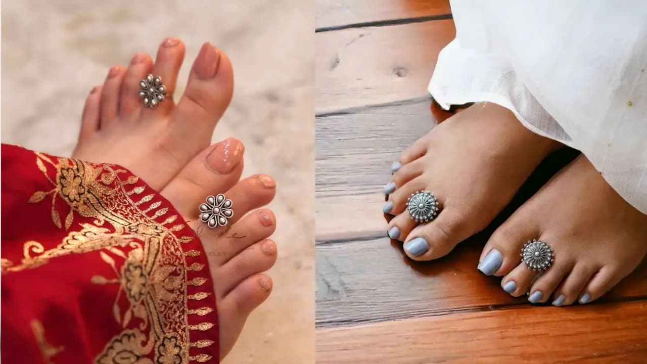Why did women wear small silver rings on their toes?