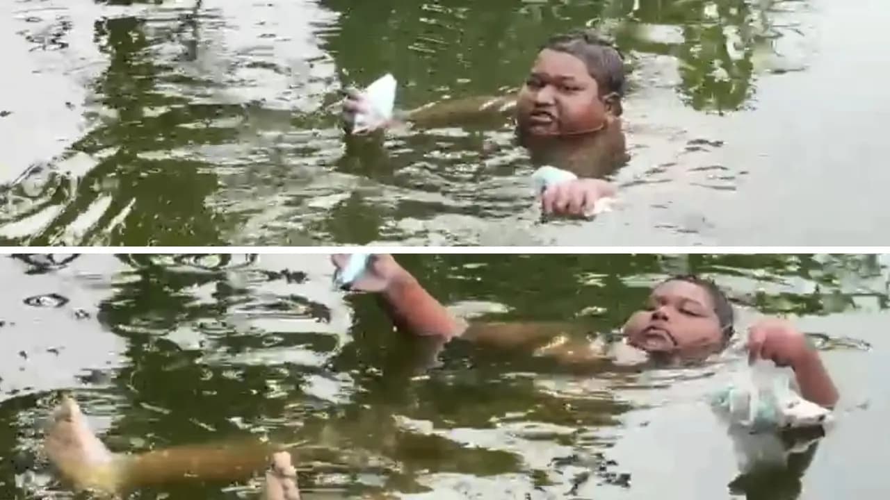In a bizarre case from Murshidabad 16 years old Iqbal staying in local pond due to a peculiar reason