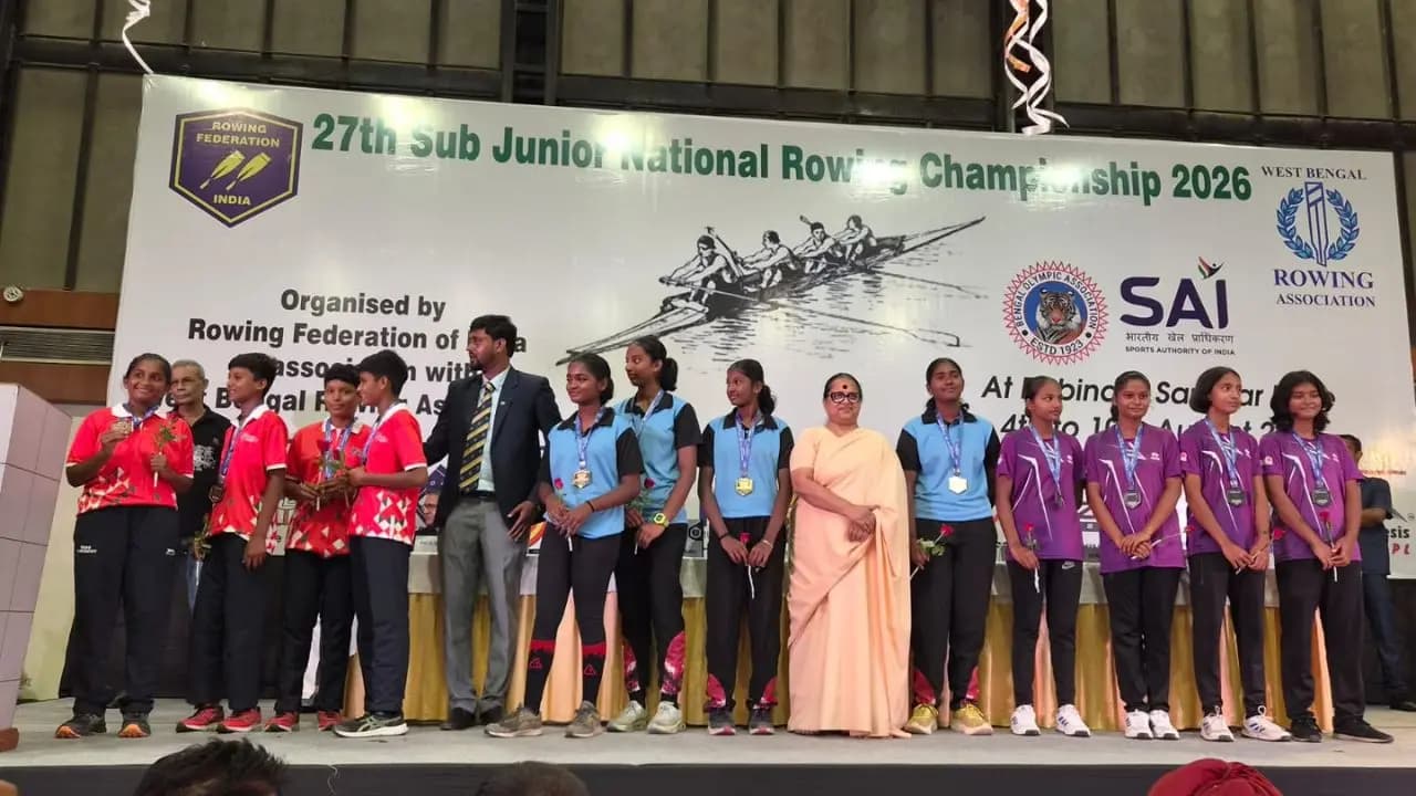 27th Sub Junior National Rowing Championship concludes successfully at Rabindra Sarobar and Bengals young rowers clinching gold