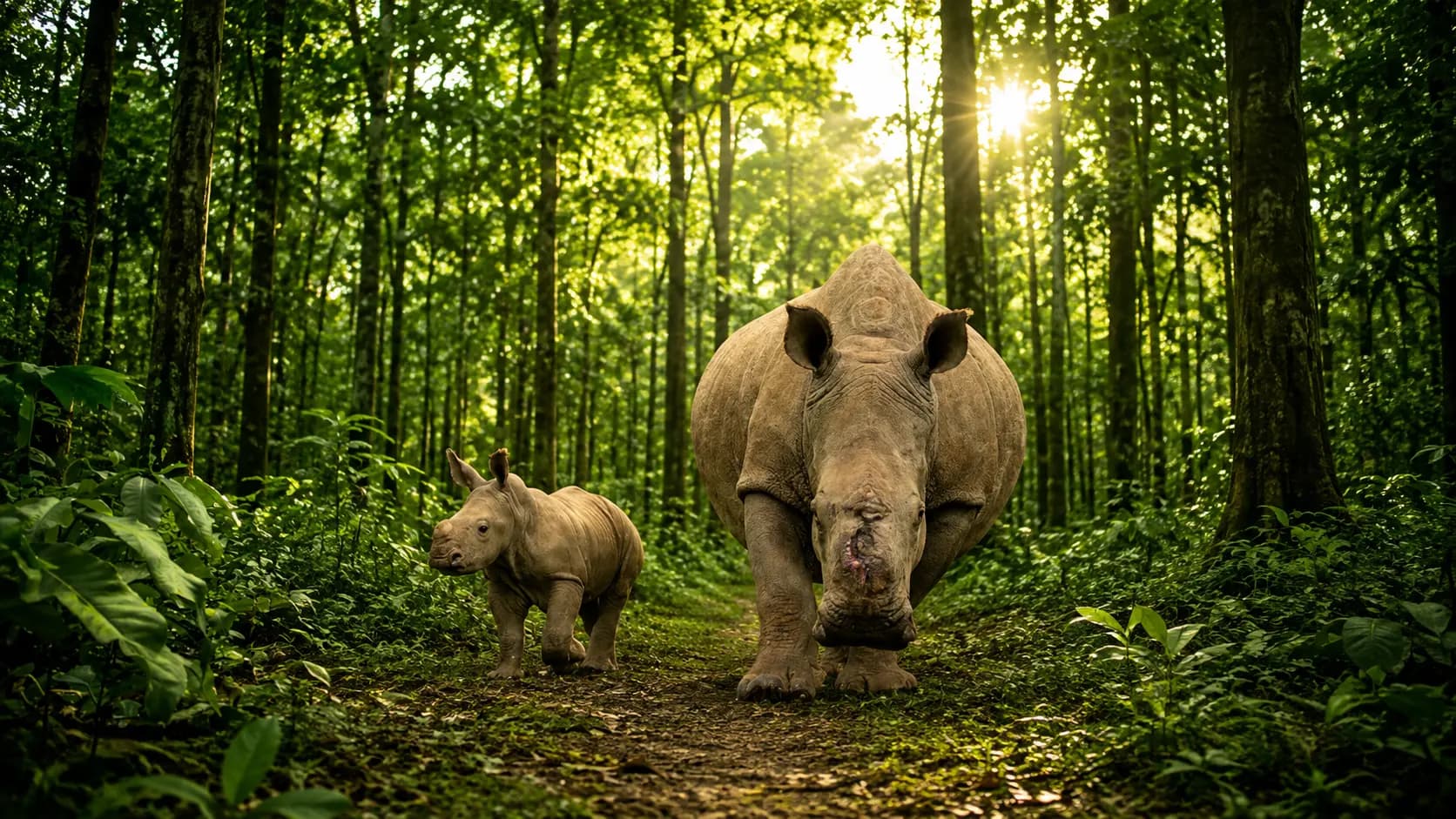 Falakata News: Rhino dies in Falakata due to separation from child incident sparks a stir