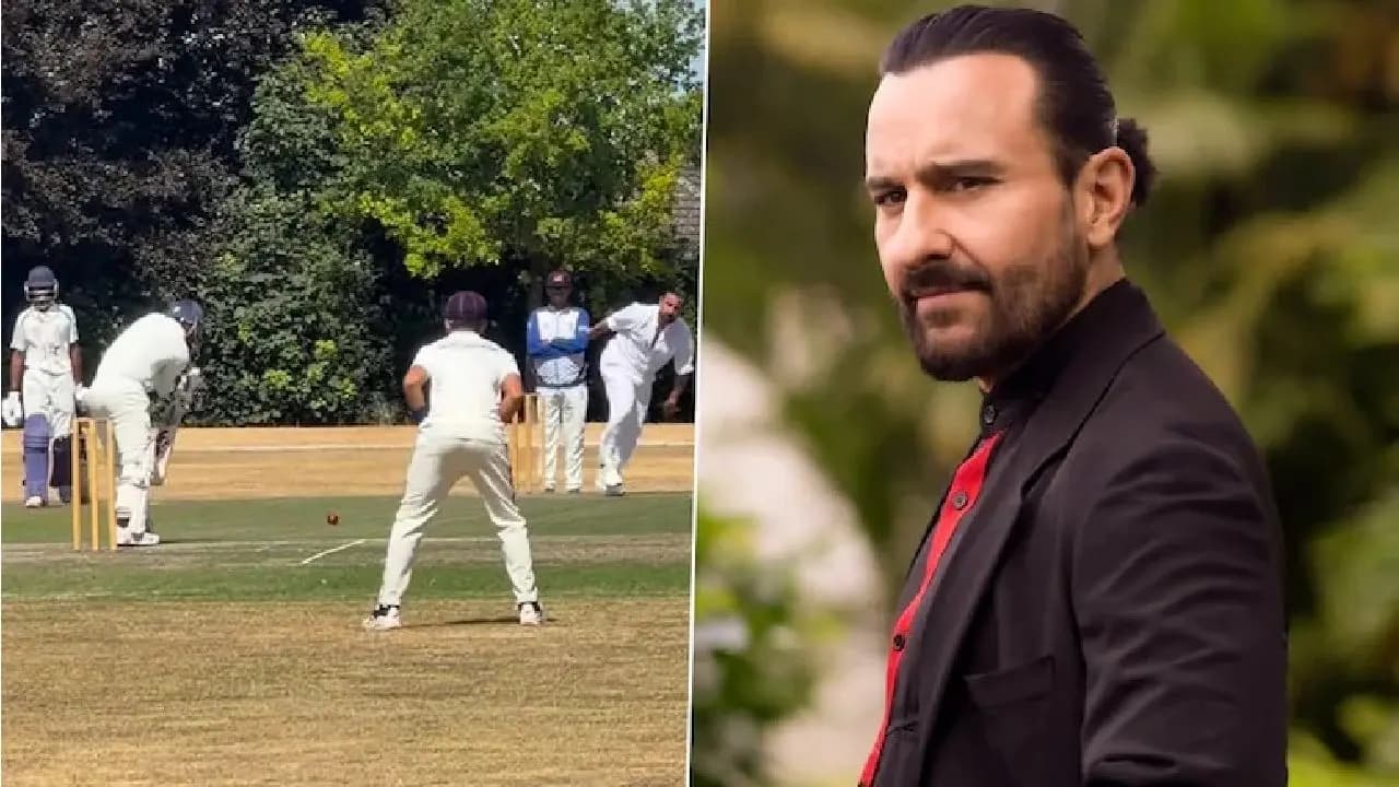 Saif Ali Khan Showcases Impressive Bowling Skills on a Cricket Field in London