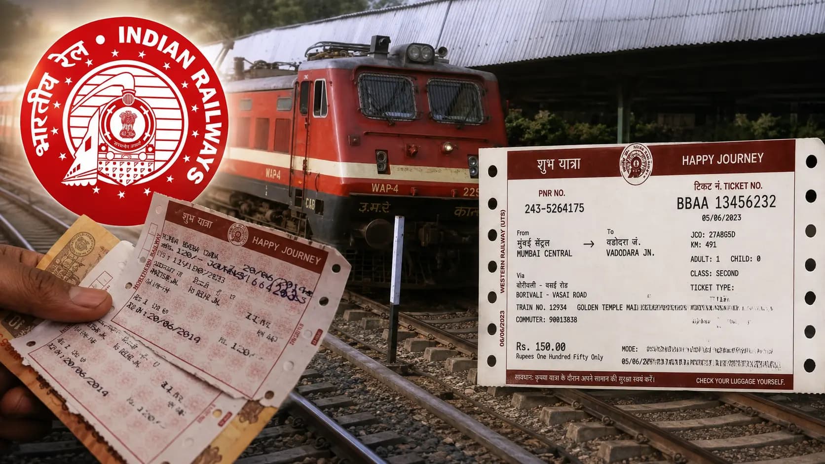 Railway Tickets Design: Why did old Indian Railways tickets have small holes