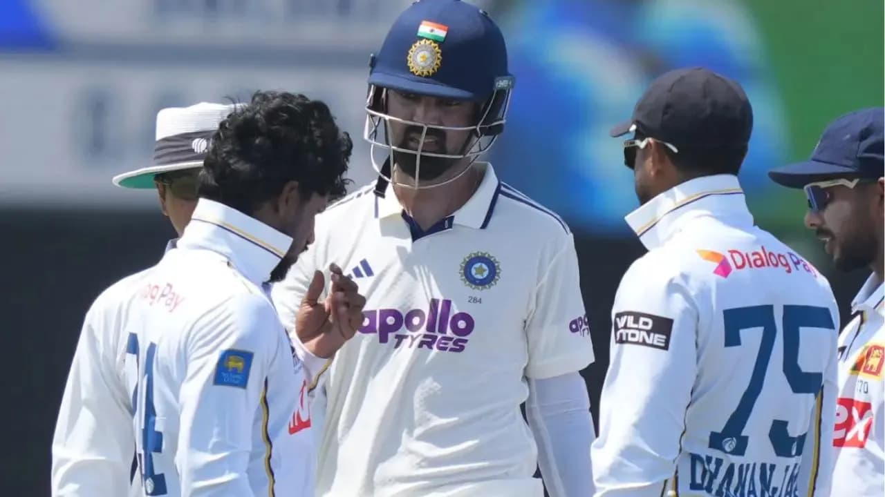 Scary moment in Galle as Nishan Madushka struck on the helmet by KL Rahuls sweep