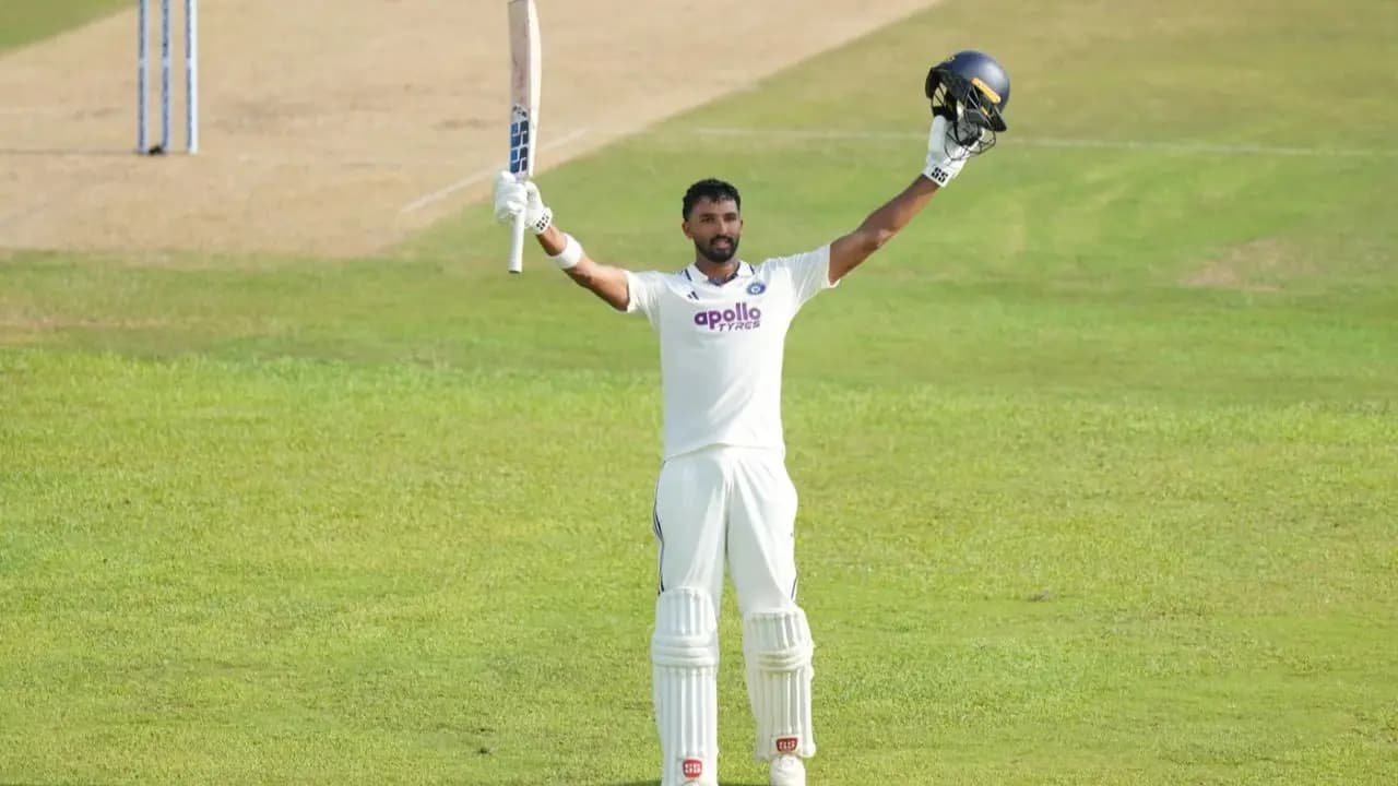  Devdutt Padikkal scored his maiden Test hundred against Sri Lanka on Day 1 in Galle