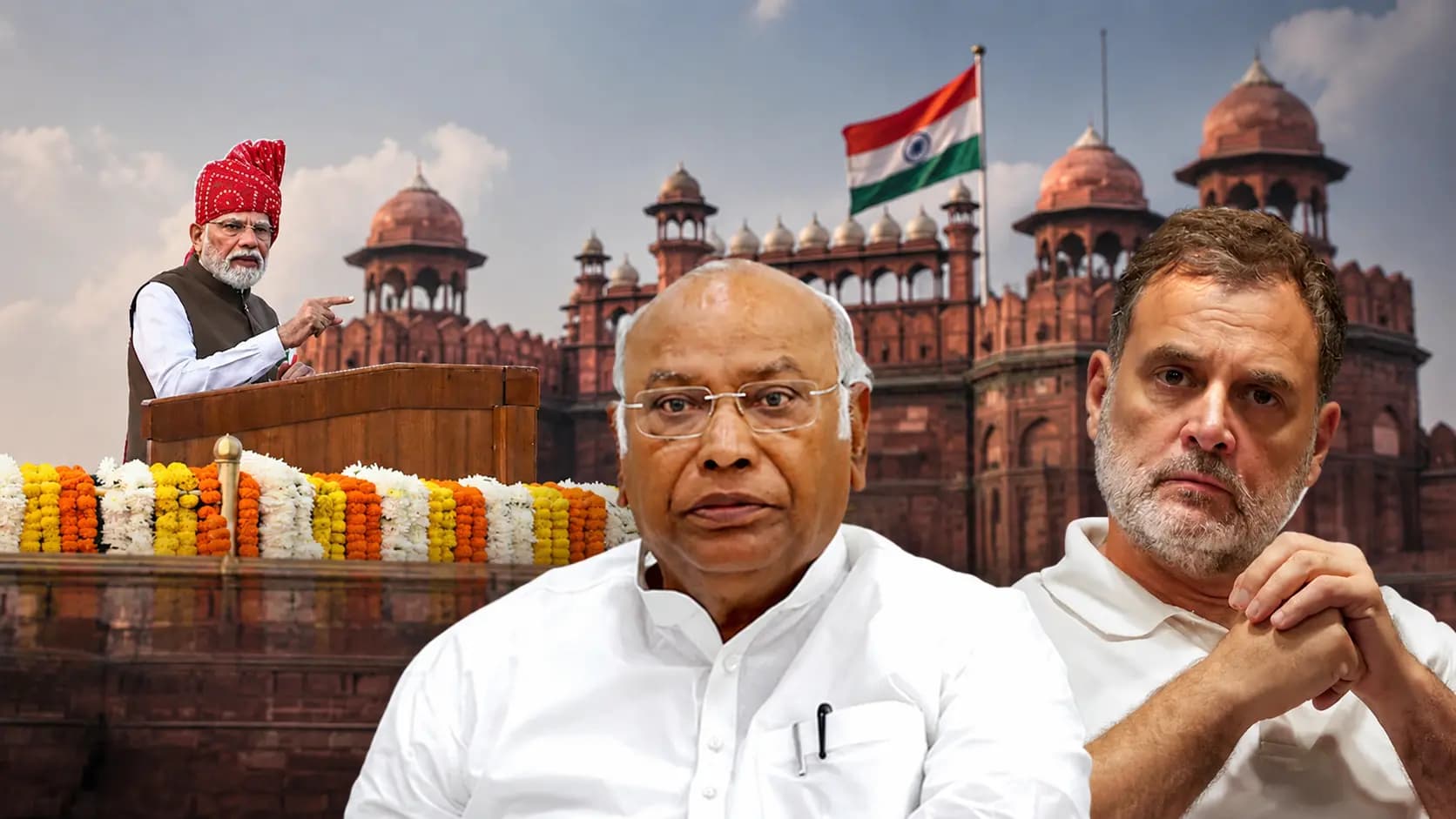 Rahul Gandhi Mallikarjun Kharge Skip Red Fort Event: this two congress leader once again skipped the Independence Day ceremony 2026 at the Red Fort what message did they convey to Nation BJP has voiced strong criticism