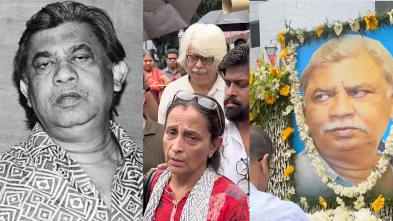 Tollywood Director Raja Sen Final Farewell at Rabindra Sadan Wife Papiya Sen remains steadfast in her duties overcoming her grief  Sabysachi Chakraborty Riddhima Ghosh Kaushik Sen and others pays tribute
