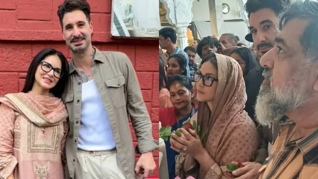 Sunny Leone Visits ISKCON Temple in Mumbai with Husband Daniel Weber for New Project Blessings