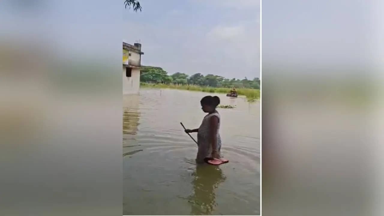 Waterlogged Sabang: Anganwadi centre and sishu shiksha kendra waterlogged in Sabang classes disrupted and villagers facing severe hardship due to the rain