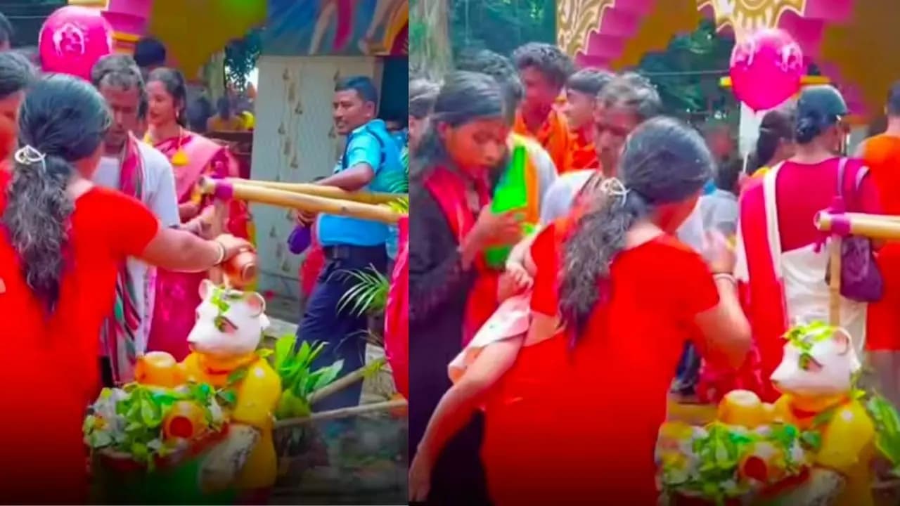 Viral: Devotees mistakenly worshipping dustbin netizens reacts