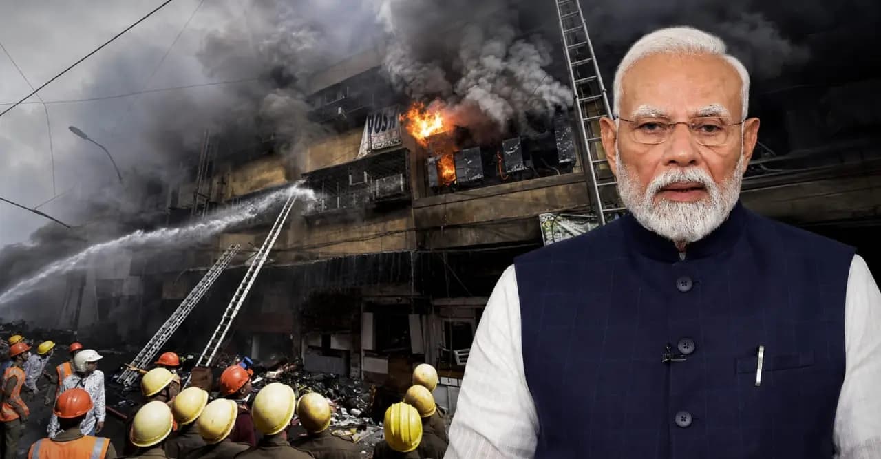 PM Narendra Modi  Expresses Grief Over Tragic Kolkata New Market Hotel Fire