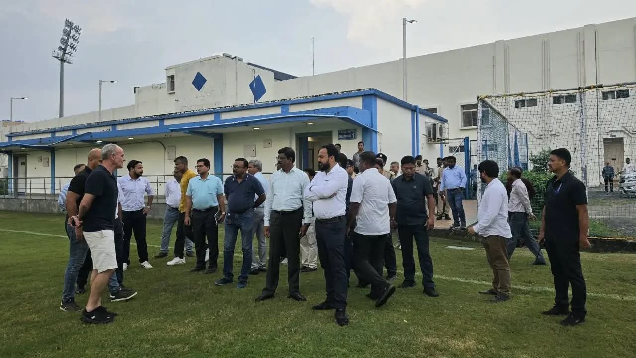 Brazil Football Delegation Team Visited Salt Lake Stadium before India vs Brazil Match