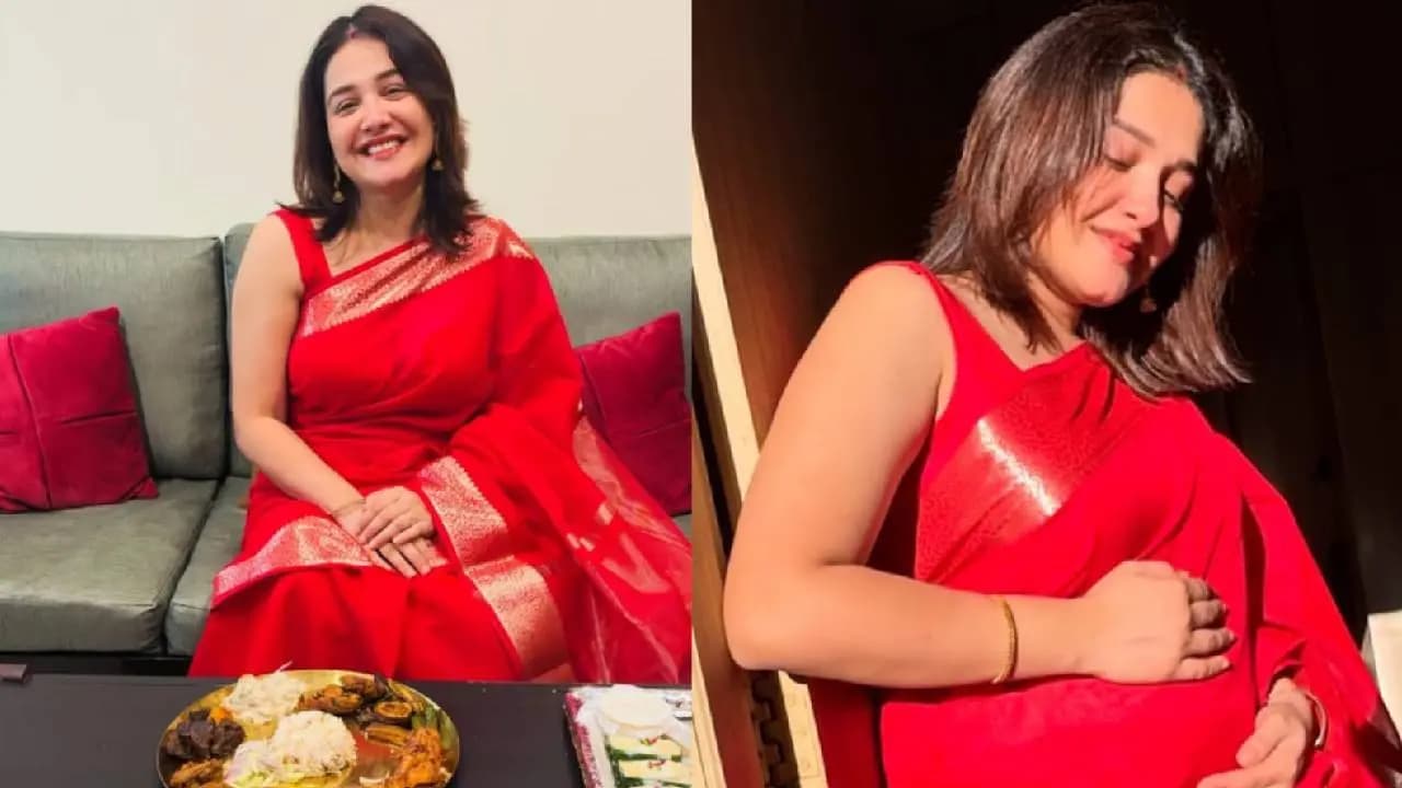 Roshni Bhattacharyya posted some glimpses of her 7 months Saadh ceremony 