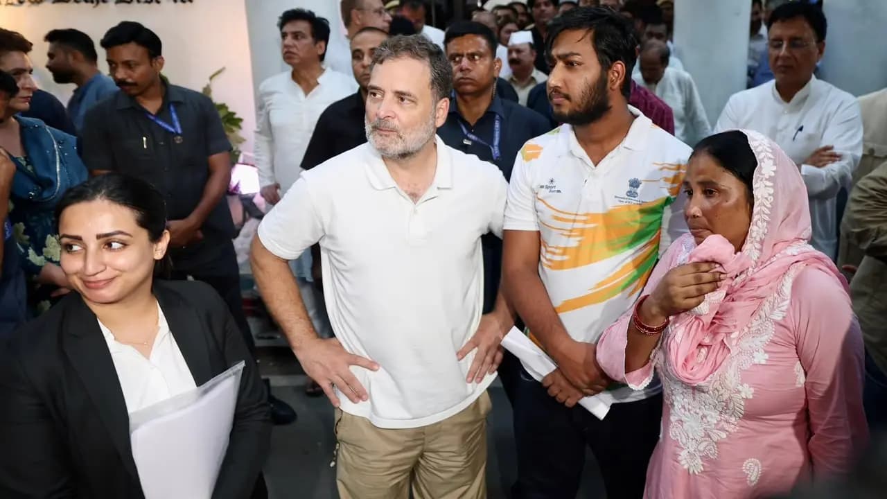 Congress Rahul Gandhi Sit-In At Police Station FIR Filed 