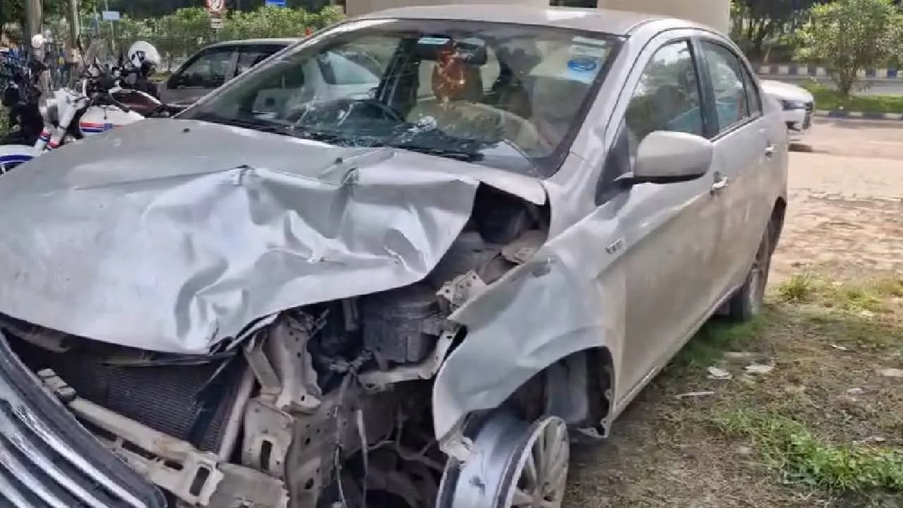 Police Chase and Catch Three in Car  amid Drunk Driving in New Town at Dawn