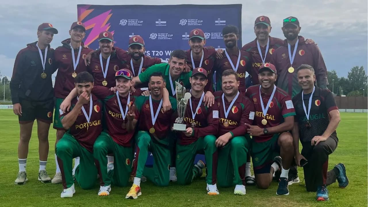 Portugal secure a spot in the ICC Mens T20 World Cup Europe Qualifier by beating Spain 