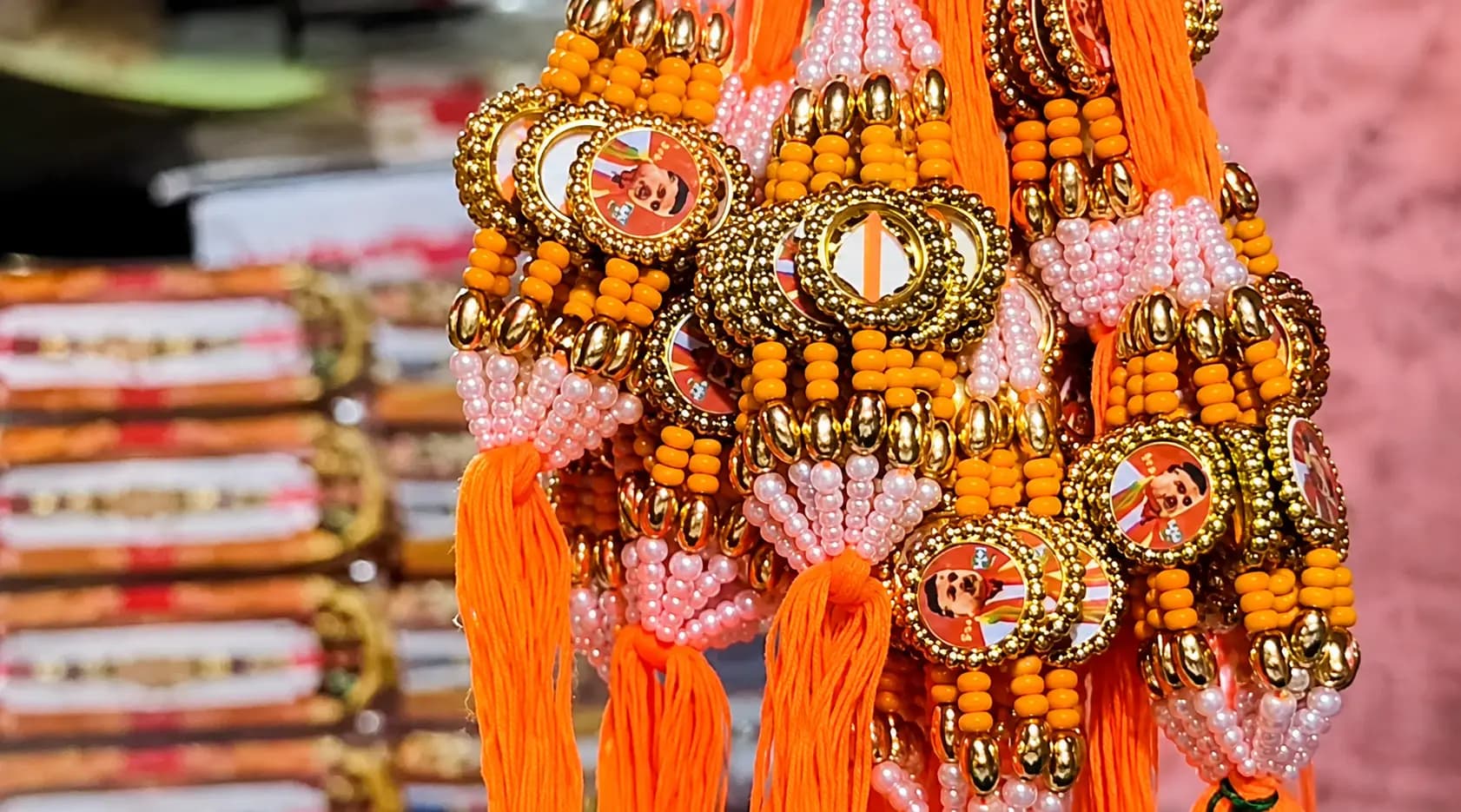 New Trend: Sabang market abuzz with Rakhis featuring images of Narendra Modi and Suvendu Adhikari