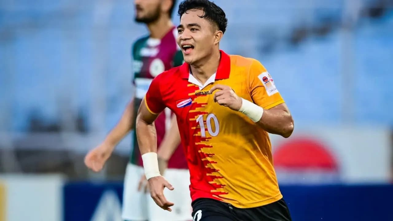 East Bengal star Edmund Lalrindika scored hattrick against Singapore 