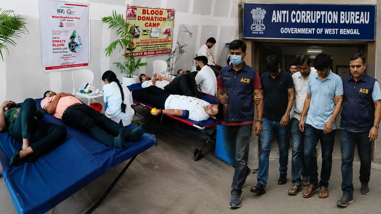 ACB Arrested Three In Collection With Illegal Blood Donation Camp And Blood Black Market