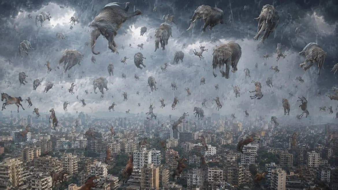 Viral News: Elephants and Horses rain from the sky? Indian baba s bizarre January 2027 prediction goes viral 