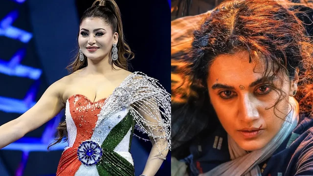 Urvashi Rautela sparks controversy by wearing a gown modeled after the national flag; how does she respond to the trolling? Taapsee Pannu's 'Gandhari' trailer released