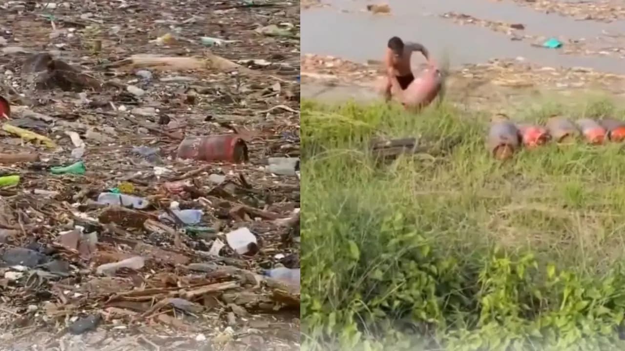 Nepal Flood Update: sources claimed People risk lives to retrieve LPG cylinders from river 
