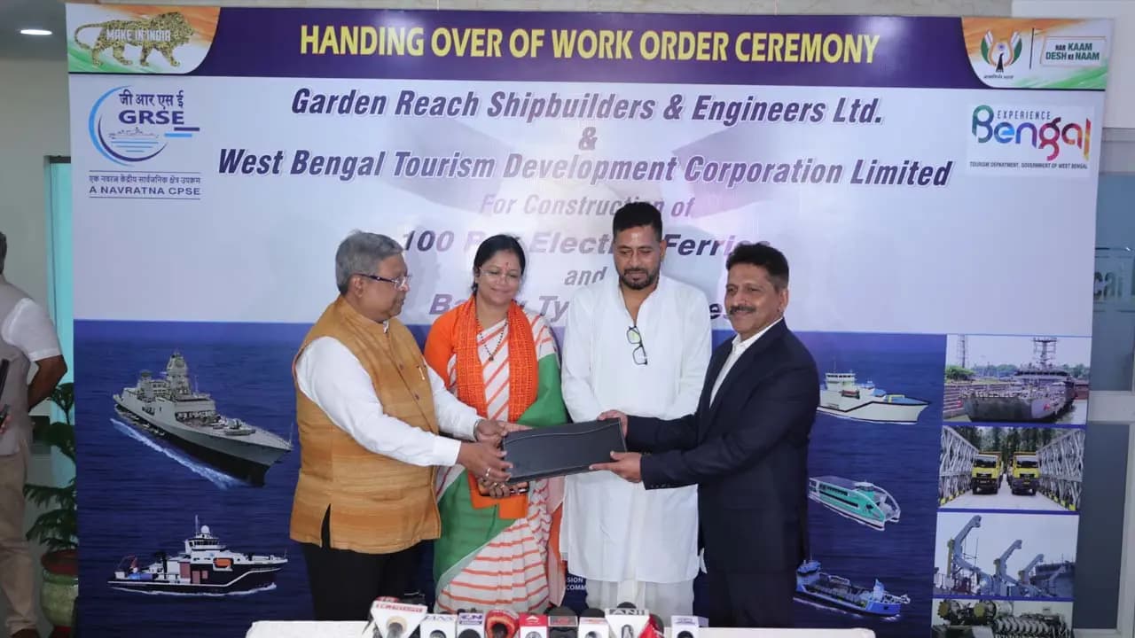 Emphasis on eco-friendly green transport two hybrid ferries with a 100 passenger capacity are arriving in the state and a Bailey bridge will be installed in Jaldapara 