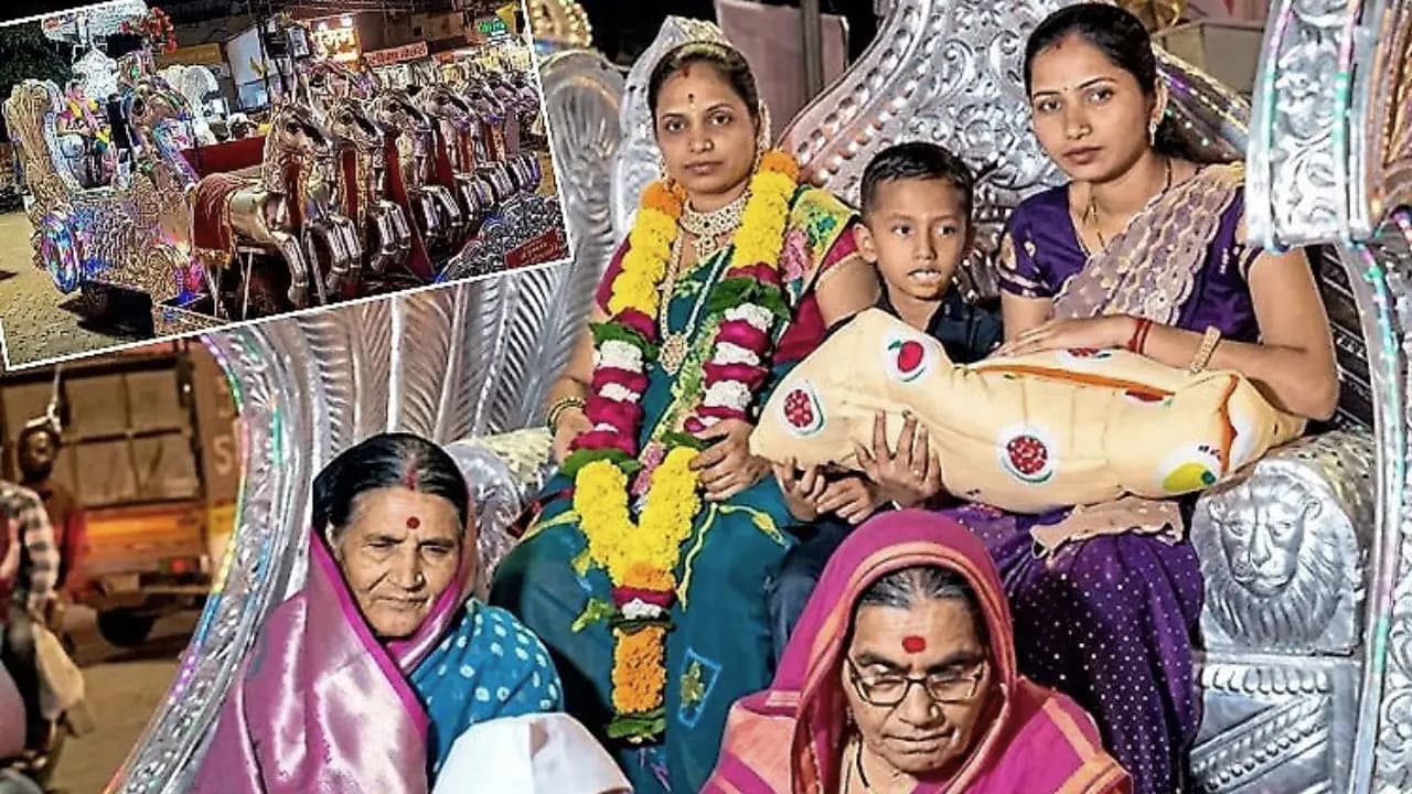 Viral News: Maharashtra family welcomes this after 200 years brings her home in chariot