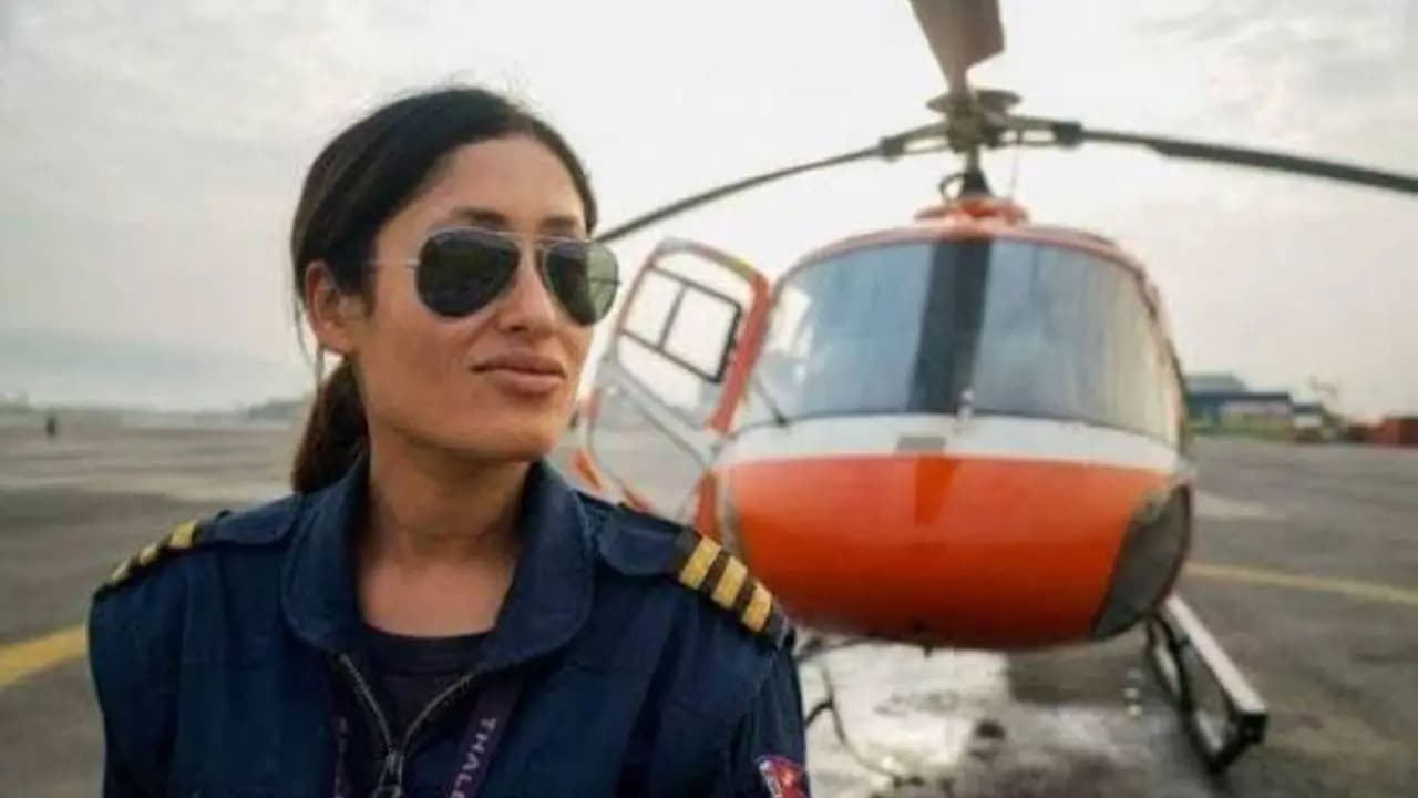 Priya Adhikari: Nepals First Woman Helicopter Captain Priya Adhikari Flown Over 100 Rescue Missions In 6 Days