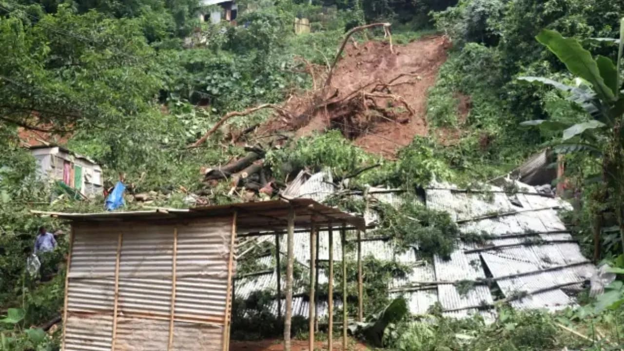Guwahati Landslide: Three members of the same family died in a tragic landslide in Guwahati a 19 year old youth survived.