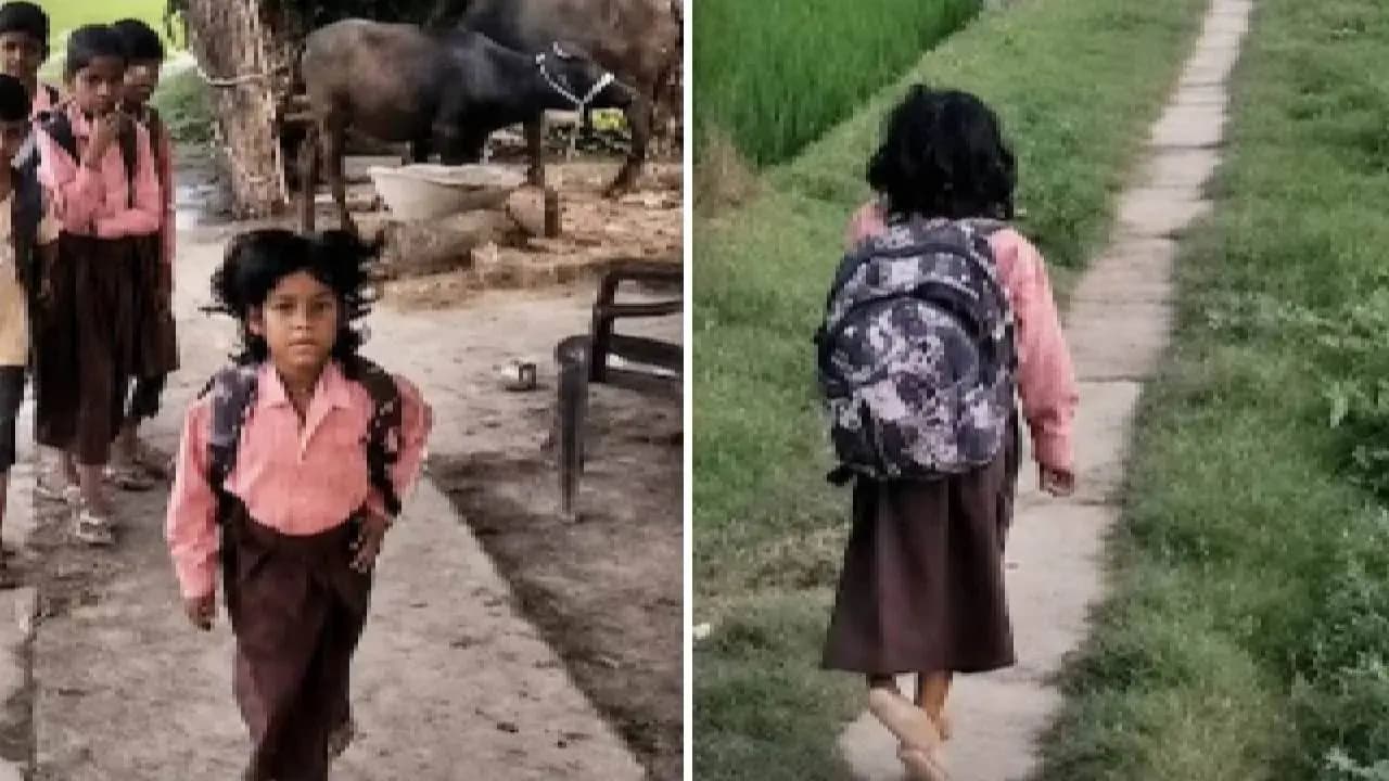 Seven Year Old Girl Who Lost A Leg As A Baby Still Hops To School Every Day in Uttar Pradesh