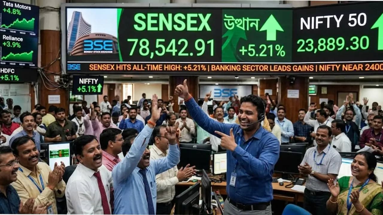 Indian Stock Market Opens Higher: Sensex Gains 200 Points, Nifty Near 24000 as Banking Stocks Rally