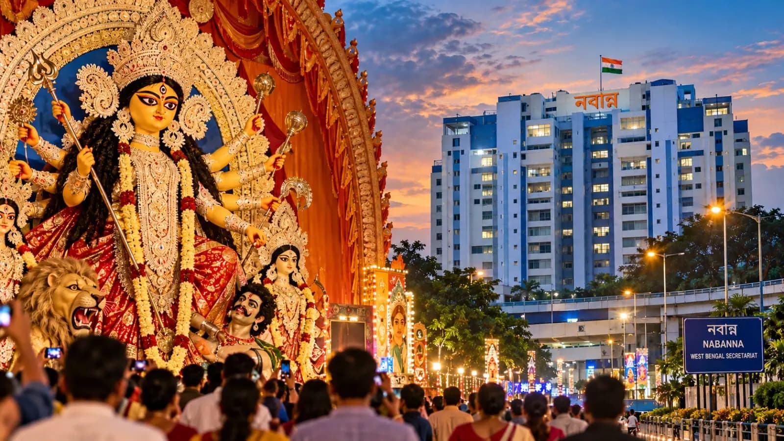 West Bengal BJP Government Huge Plan For Durga Puja 2026, This Year Durga Puja Will Be Celebrated Beyond Bengal