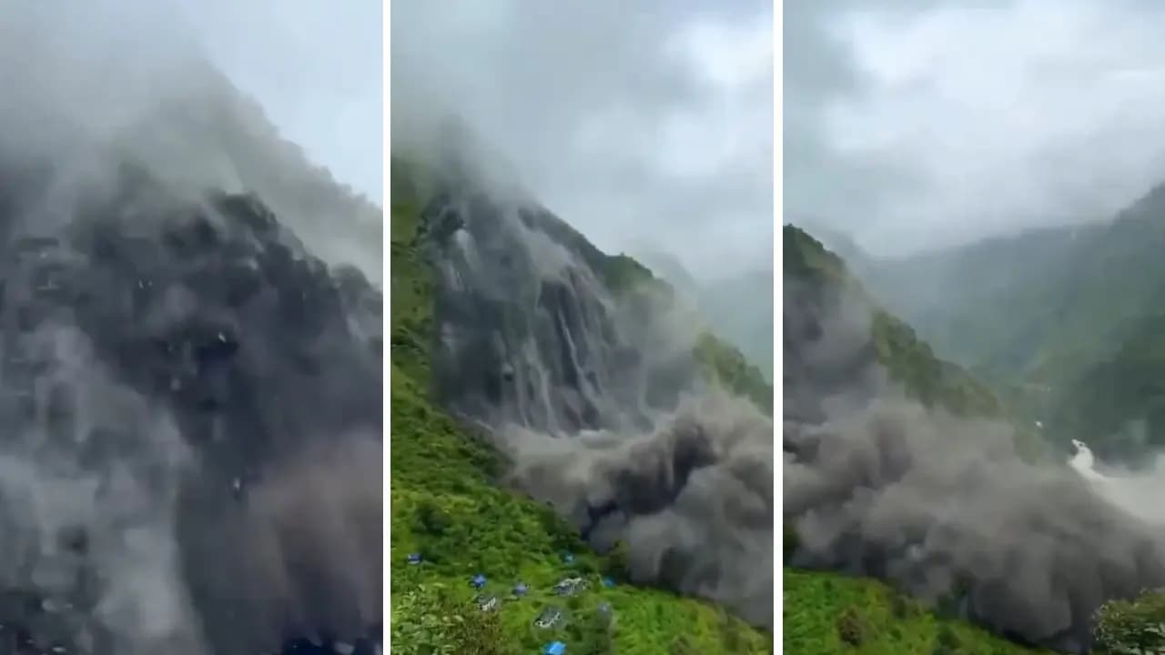 Chaulani river in Darchula is partially blocked fresh flood threat in Nepal