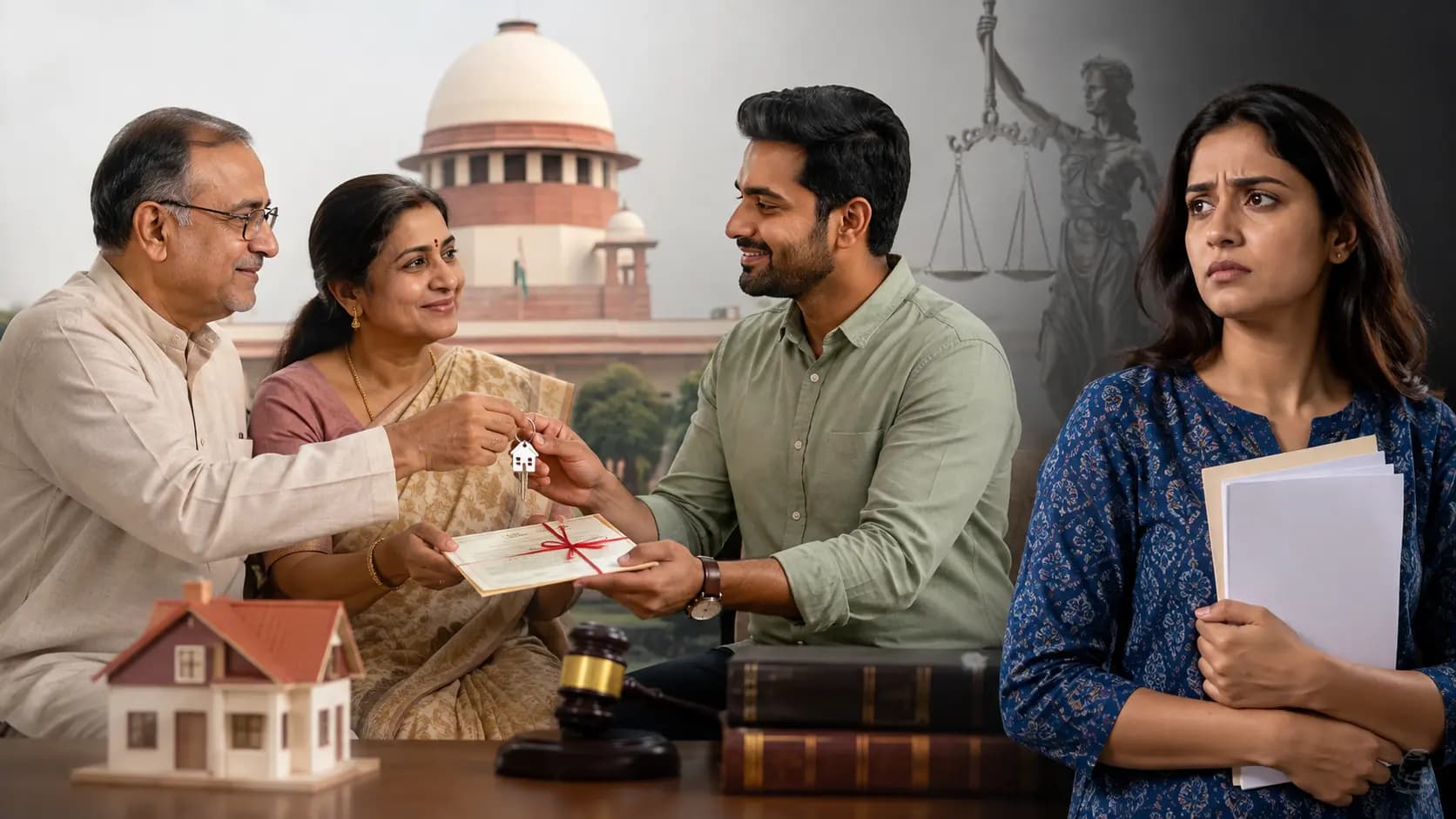 Property Rights: When can a daughter legally challenge her parents decision to gift property to their son 