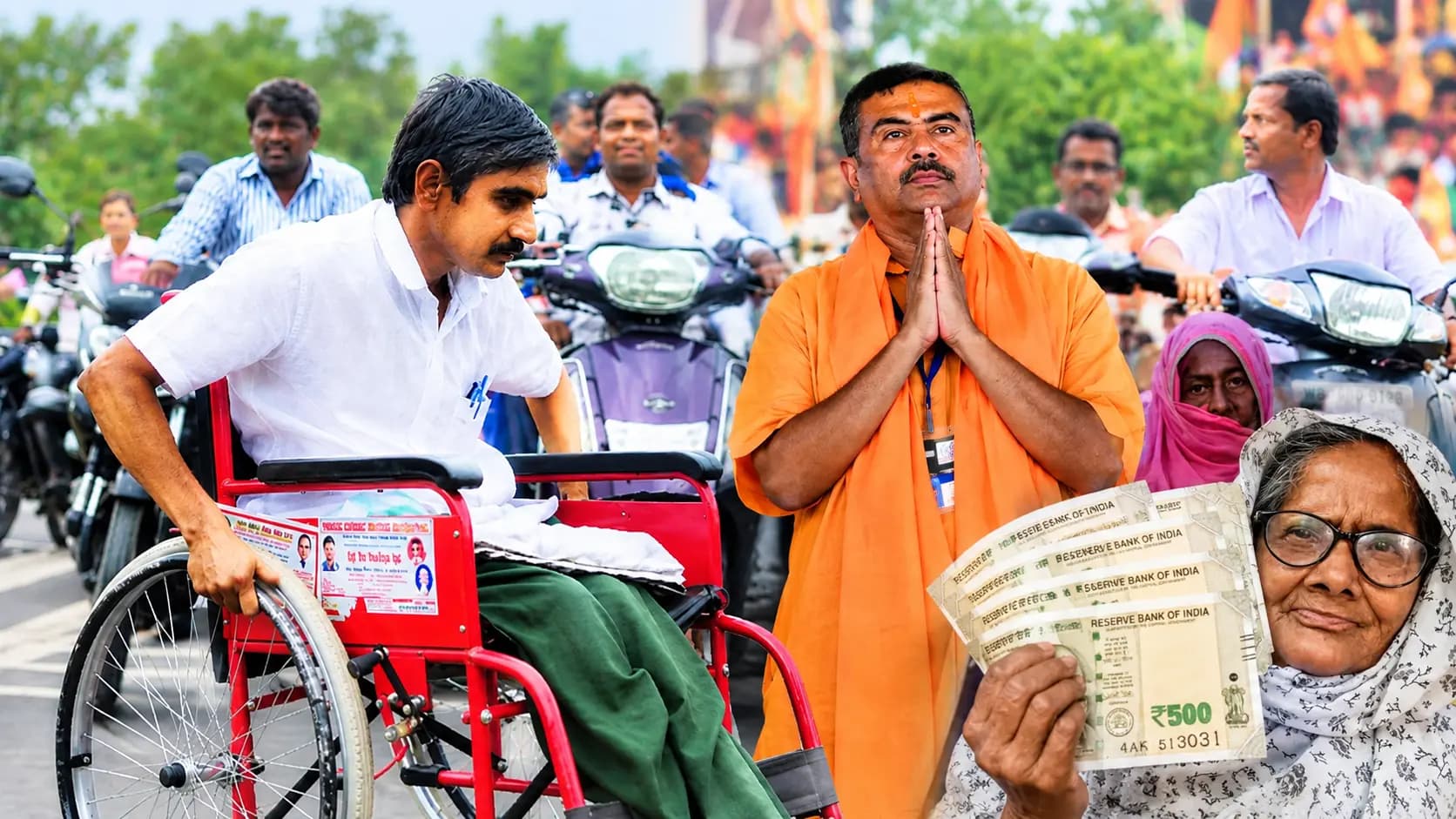  Today approximately 62 lakh people in West Bengal will receive an allowance of Rs 1500 each covering old-age widow and disability pensions