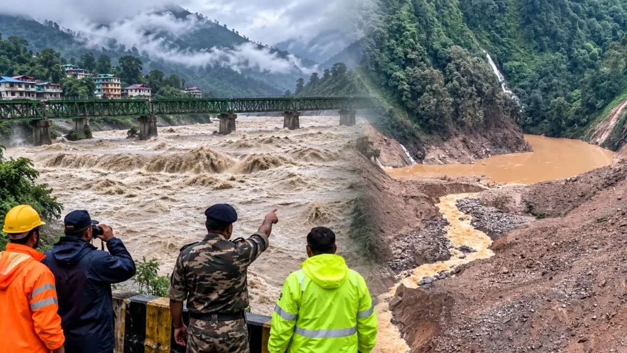 Sikkim Landslide: Blocked River Raises Teesta Concerns, High Alert Issued